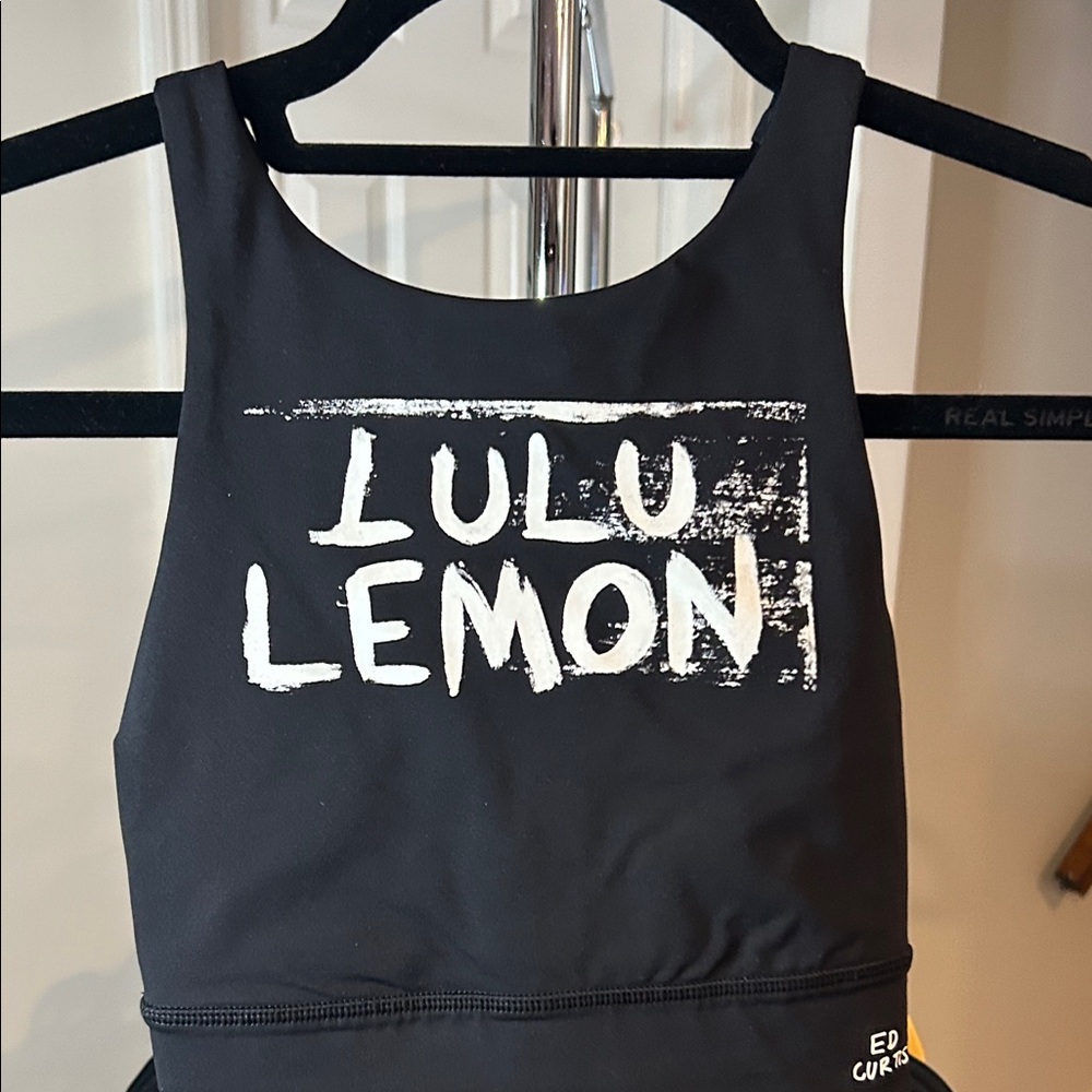 Lululemon Ed Curtis Black Tank Top limited edition EUC SIZE 4